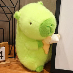 Lime Green Capybara Banana Plush-Kawaii Dream