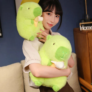 Lime Green Capybara Banana Plush-Kawaii Dream
