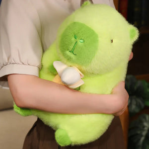Lime Green Capybara Banana Plush-Kawaii Dream