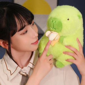 Lime Green Capybara Banana Plush-Kawaii Dream