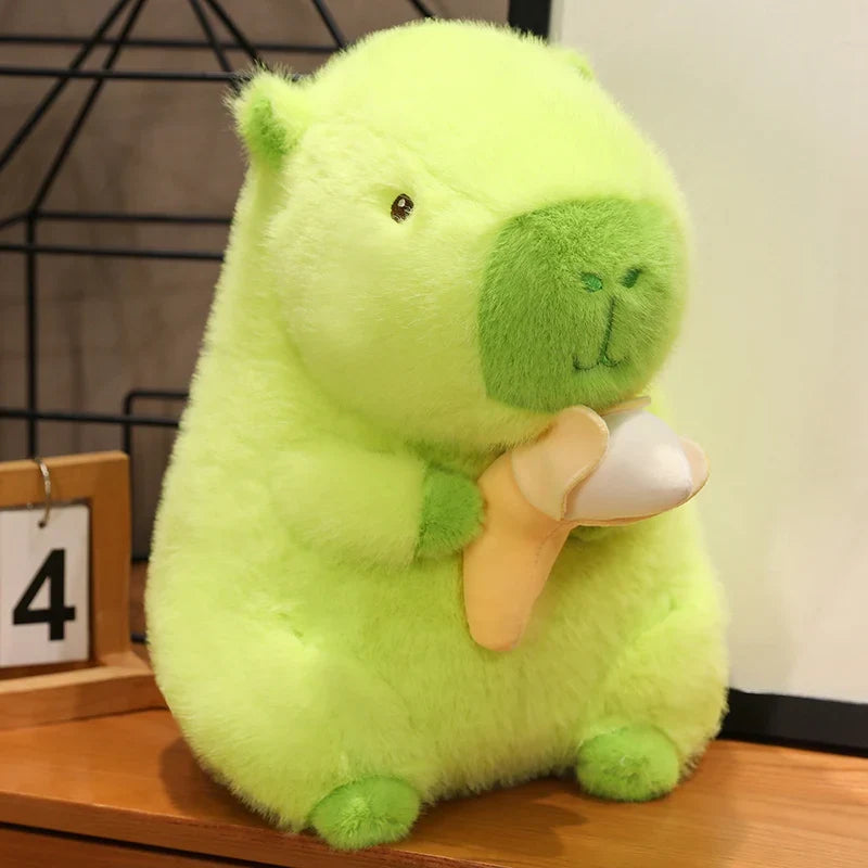 Lime Green Capybara Banana Plush-Kawaii Dream