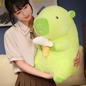 Lime Green Capybara Banana Plush-Kawaii Dream
