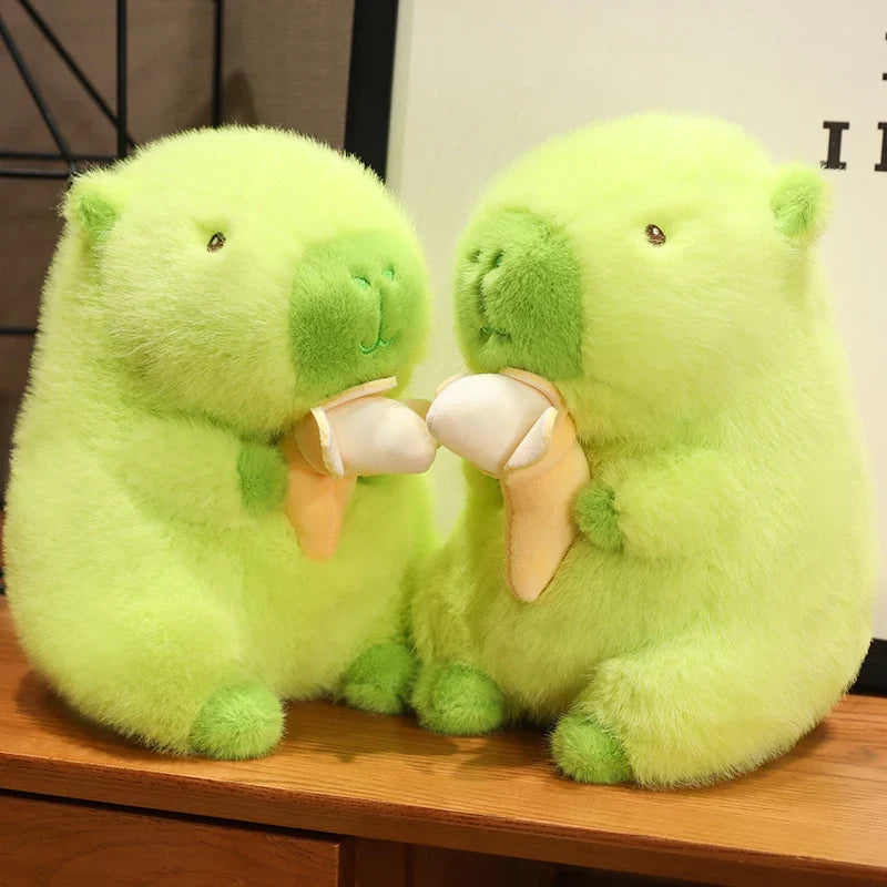 Lime Green Capybara Banana Plush-Kawaii Dream