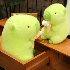 Lime Green Capybara Banana Plush-Kawaii Dream