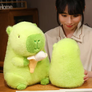 Lime Green Capybara Banana Plush-Kawaii Dream