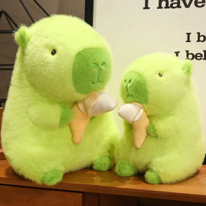 Lime Green Capybara Banana Plush-Kawaii Dream