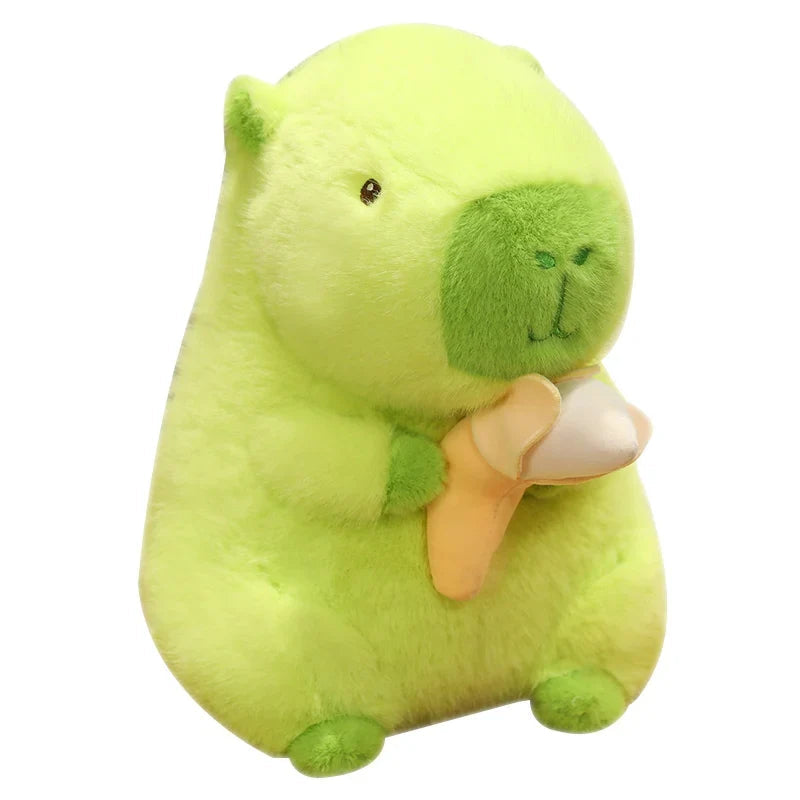 Lime Green Capybara Banana Plush-Kawaii Dream