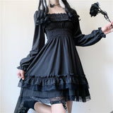 Lolita Black Mini High Waist Gothic Women's Dress-Kawaii Dream