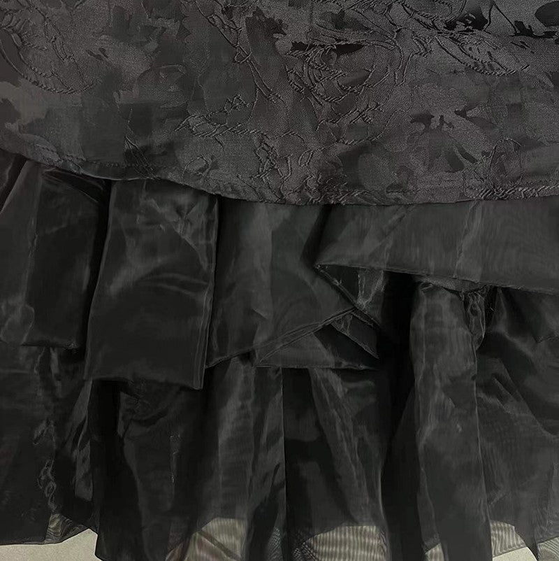 Lolita Black Mini Tutu Dress-Kawaii Dream