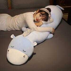 Long Cuddly Hippo Cow Sheep Plushies-Kawaii Dream