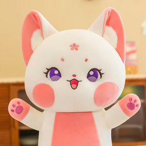 Long Cuddly Sakura Fox Family Plushie-Kawaii Dream