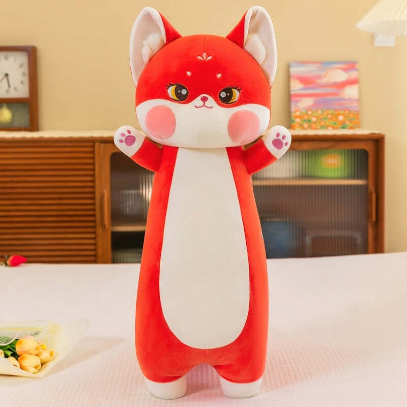 Long Cuddly Sakura Fox Family Plushie-Kawaii Dream
