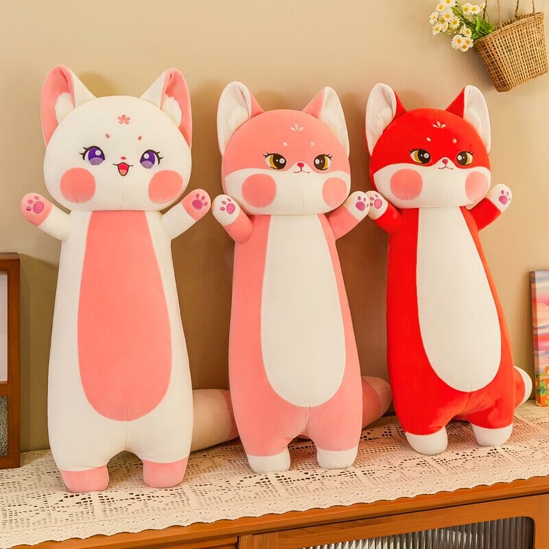 Long Cuddly Sakura Fox Family Plushie-Kawaii Dream