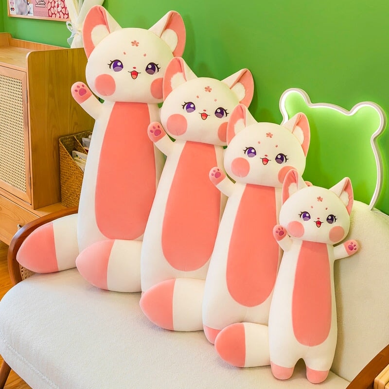 Long Cuddly Sakura Fox Family Plushie-Kawaii Dream