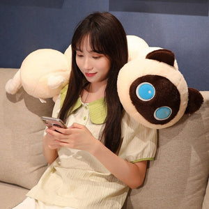 Long Fluffy Cat Caterpillar Plushies-Kawaii Dream