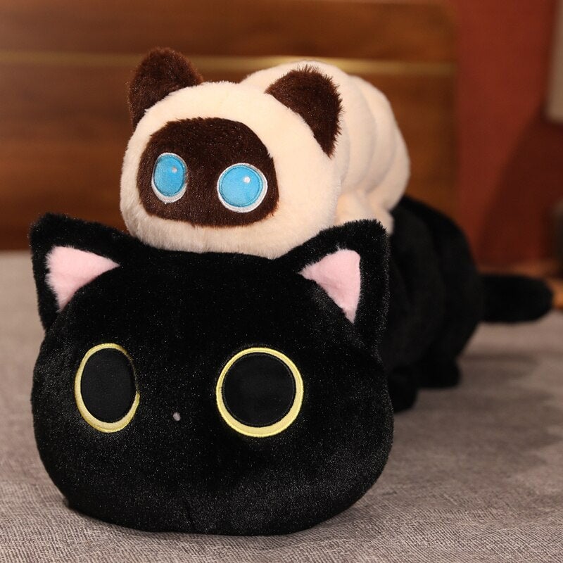 Long Fluffy Cat Caterpillar Plushies-Kawaii Dream