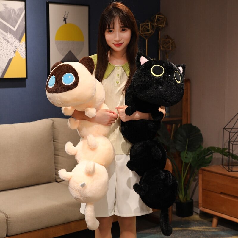 Long Fluffy Cat Caterpillar Plushies-Kawaii Dream