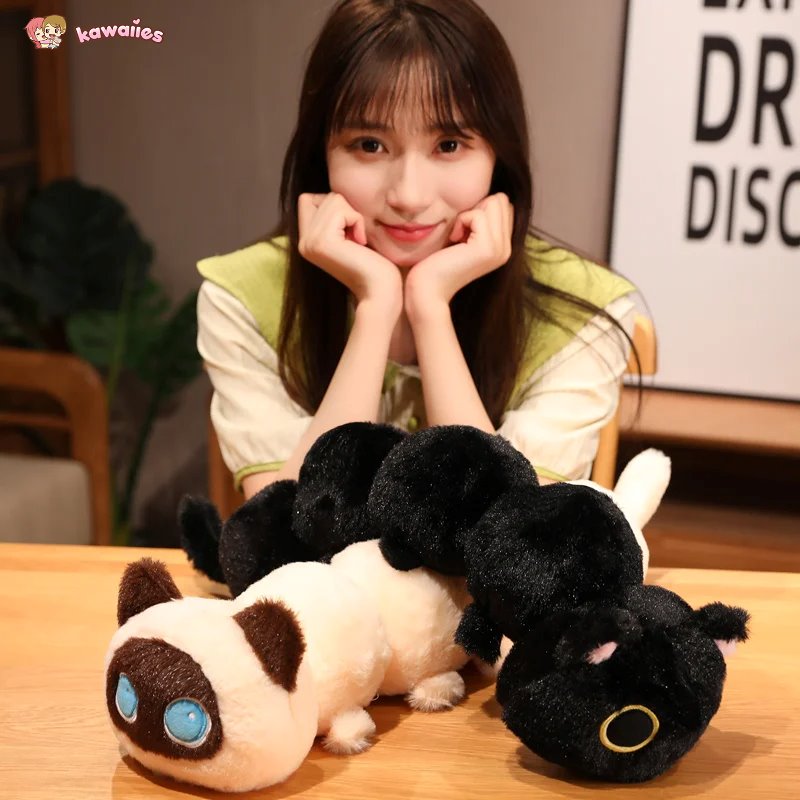 Long Fluffy Cat Caterpillar Plushies-Kawaii Dream