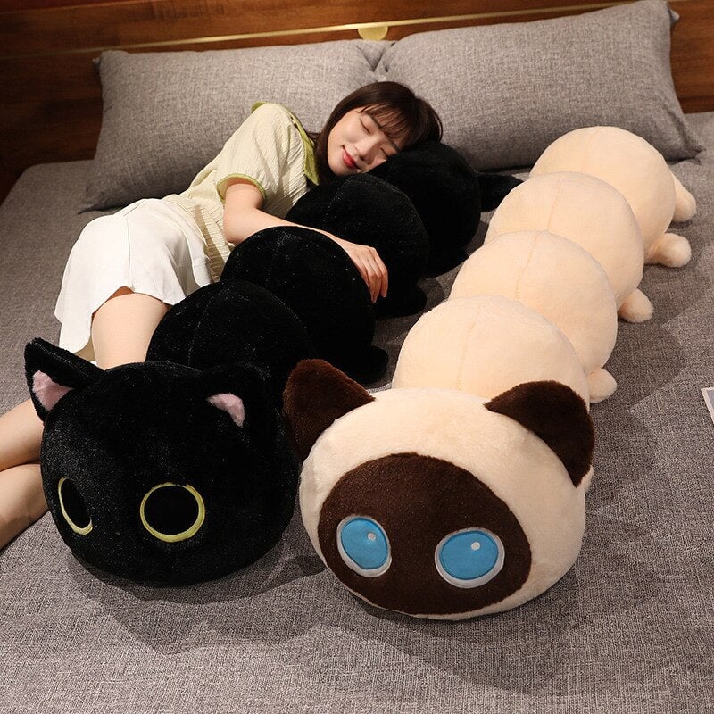 Long Fluffy Cat Caterpillar Plushies-Kawaii Dream