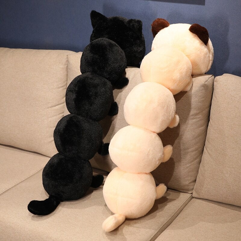 Long Fluffy Cat Caterpillar Plushies-Kawaii Dream