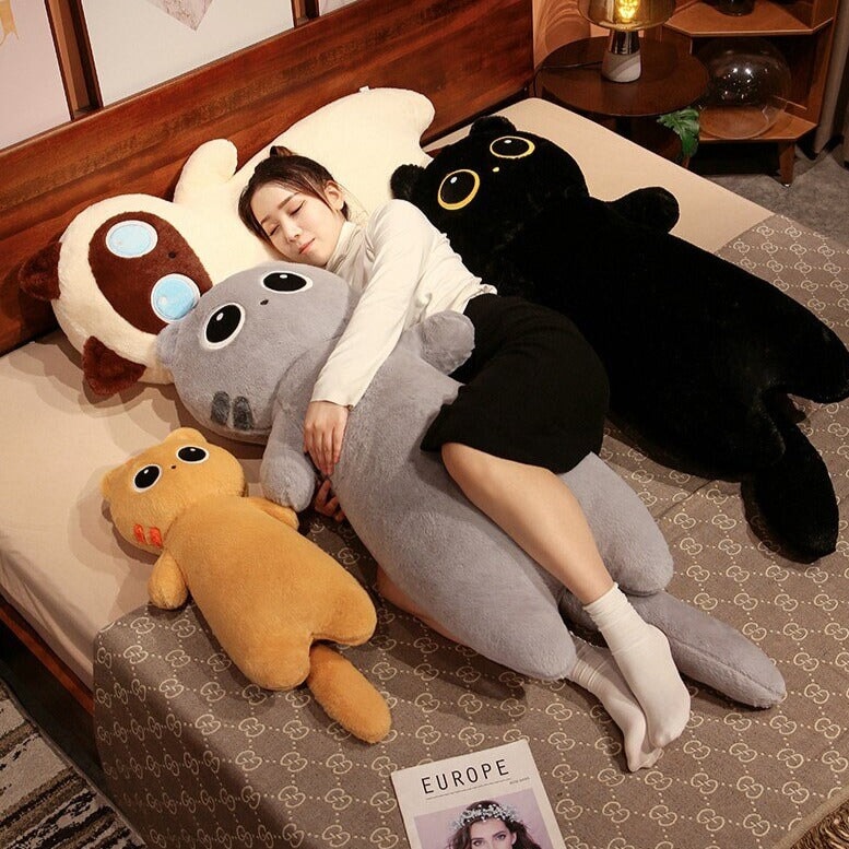 Long Fluffy Huge Cat Family Plushies-Kawaii Dream