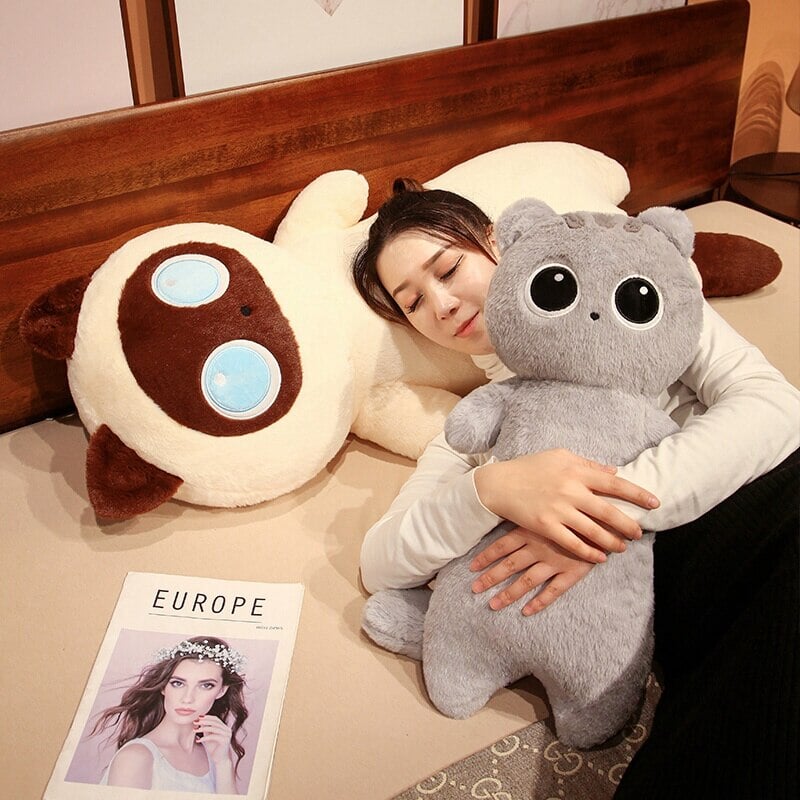 Long Fluffy Huge Cat Family Plushies-Kawaii Dream