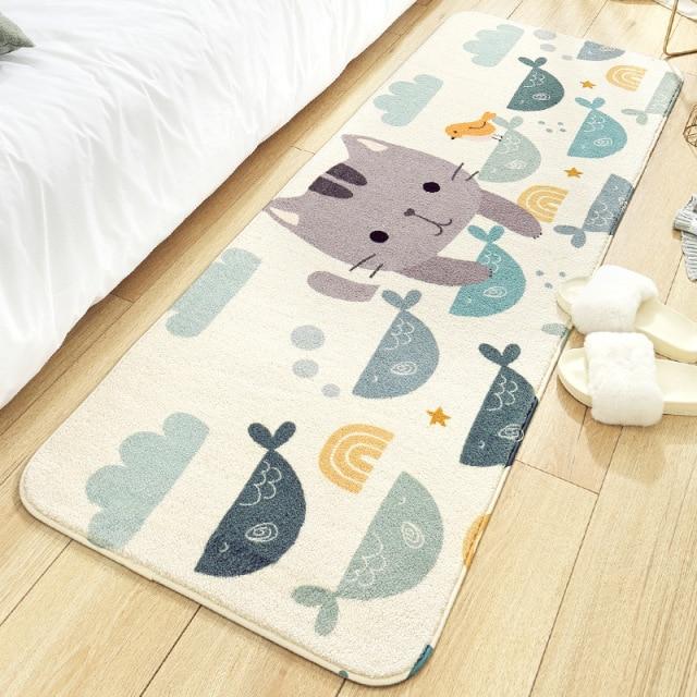 Long Fluffy Kawaii Bedroom Rugs-Kawaii Dream