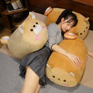 Long Kawaii Shiba Inu Cat Pillow Plush-Kawaii Dream