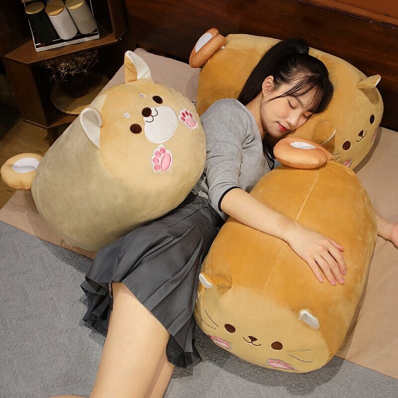 Long Kawaii Shiba Inu Cat Pillow Plush-Kawaii Dream