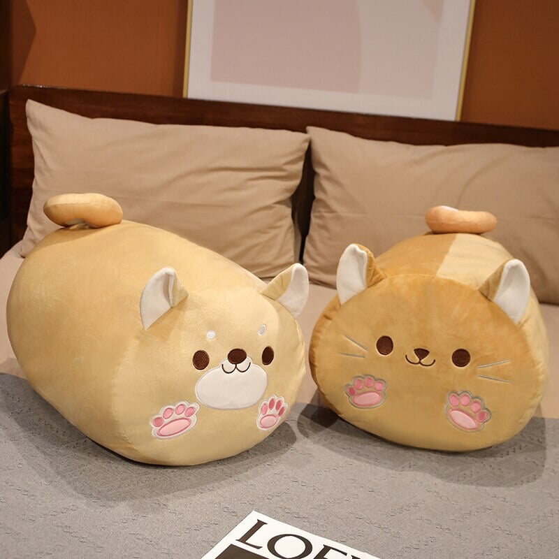 Long Kawaii Shiba Inu Cat Pillow Plush-Kawaii Dream