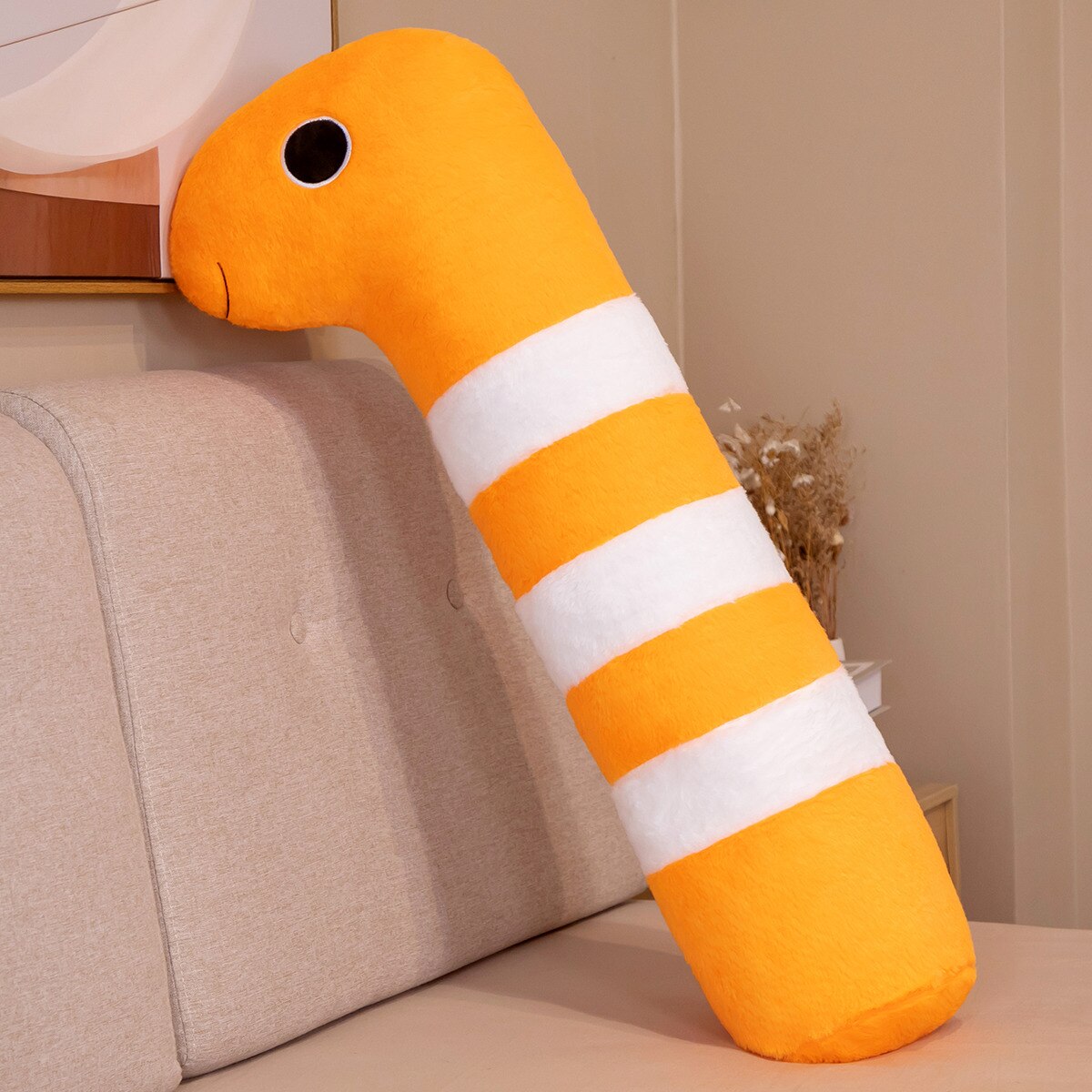 Long Ocean White Orange Eel Plushies-Kawaii Dream