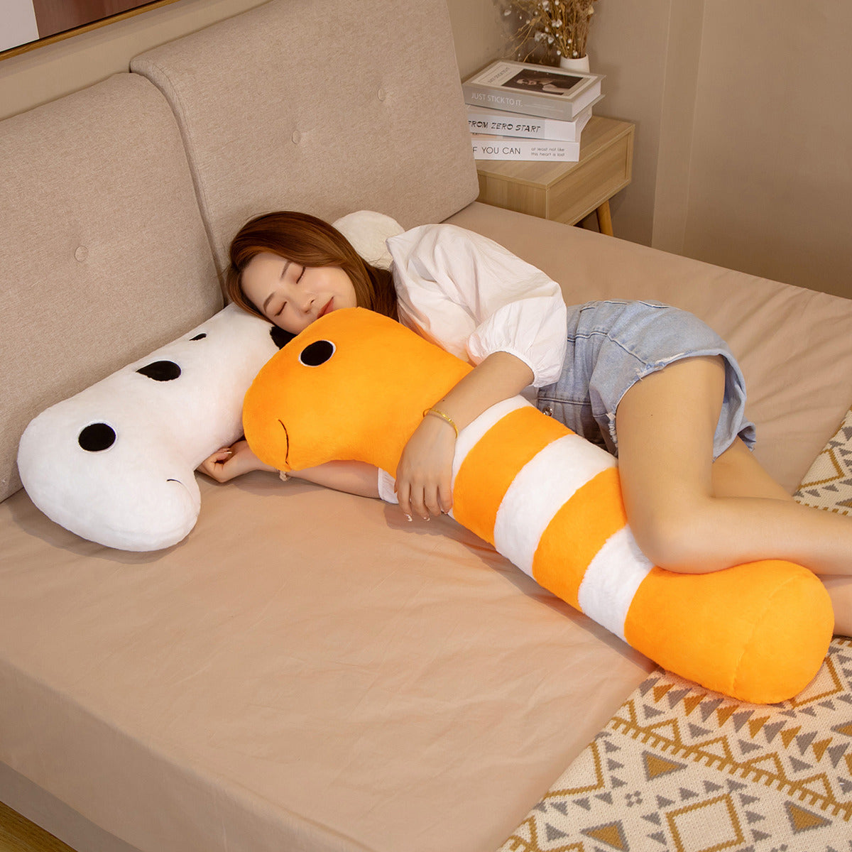 Long Ocean White Orange Eel Plushies-Kawaii Dream