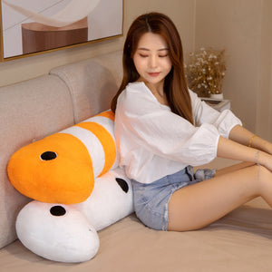 Long Ocean White Orange Eel Plushies-Kawaii Dream