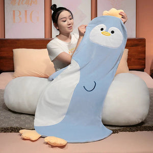 Long Penguin Shiba Pig Zebra Snuggle Buddy Plushies-Kawaii Dream
