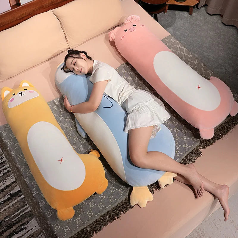 Long Penguin Shiba Pig Zebra Snuggle Buddy Plushies-Kawaii Dream