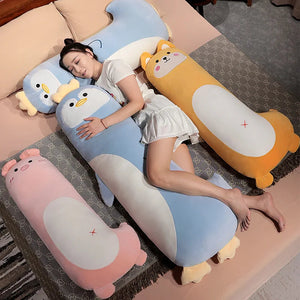 Long Penguin Shiba Pig Zebra Snuggle Buddy Plushies-Kawaii Dream
