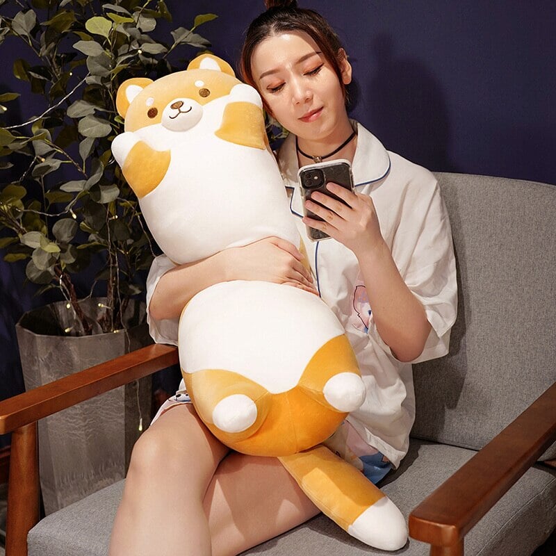 Long Snuggle Shiba Buddy Plushies-Kawaii Dream