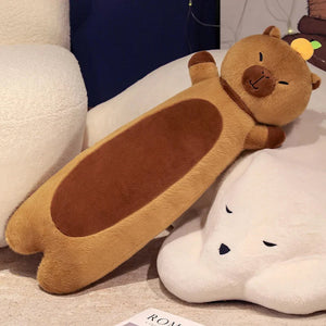 Long Snuggly Capybara with Orange Plushies-Kawaii Dream