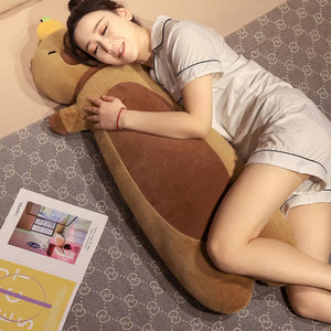 Long Snuggly Capybara with Orange Plushies-Kawaii Dream