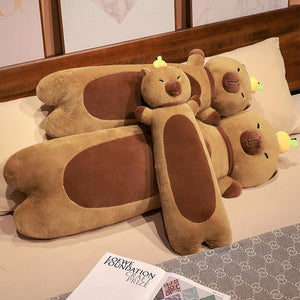 Long Snuggly Capybara with Orange Plushies-Kawaii Dream