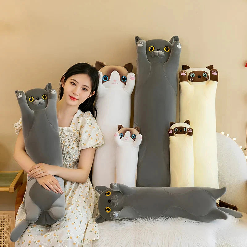 Long Snuggly Cat Siamese British Shorthair Snowshoe Plushies Collection-Kawaii Dream