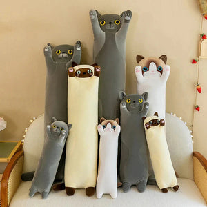 Long Snuggly Cat Siamese British Shorthair Snowshoe Plushies Collection-Kawaii Dream