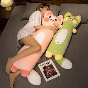 Long Snuggly Cat and Raccoon Plushies-Kawaii Dream