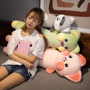 Long Snuggly Cat and Raccoon Plushies-Kawaii Dream