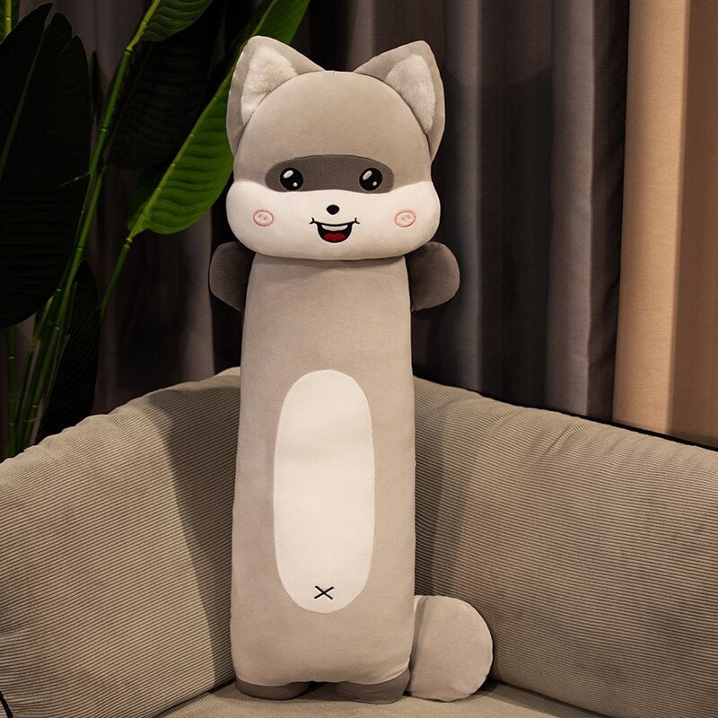 Long Snuggly Cat and Raccoon Plushies-Kawaii Dream