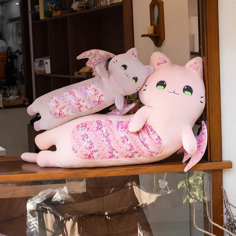 Long Snuggly Luna & Solis Sakura Cat Plushies-Kawaii Dream