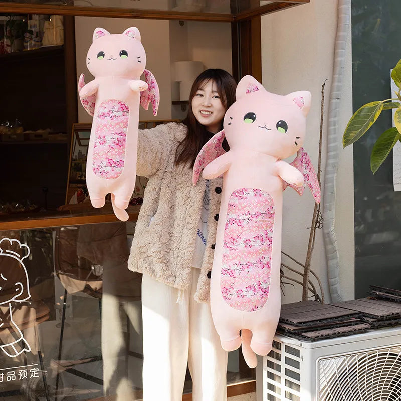 Long Snuggly Luna & Solis Sakura Cat Plushies-Kawaii Dream