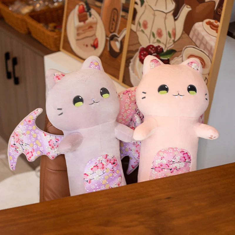 Long Snuggly Luna & Solis Sakura Cat Plushies-Kawaii Dream