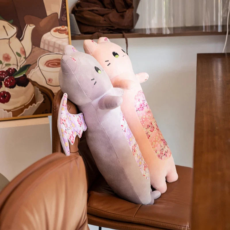 Long Snuggly Luna & Solis Sakura Cat Plushies-Kawaii Dream