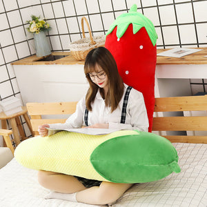 Long Snuggly Vegetables Fruits Plushie Collection-Kawaii Dream